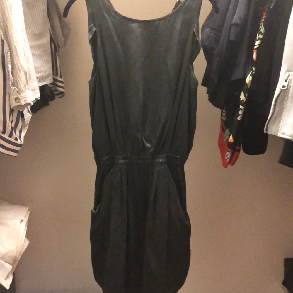 Rebecca Taylor hunter green satin dress